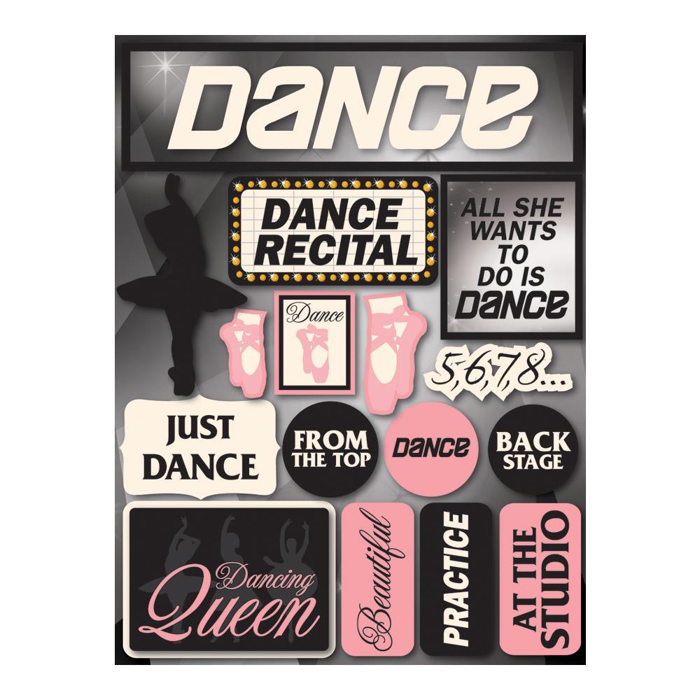 Scrapbooking Crafts Stickers CS 3D Just Dance Recital Studio Back Stage Ballet