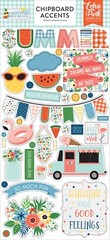 Echo Park Paper SUMMERTIME 6×13 Sheet of Chipboard Accents