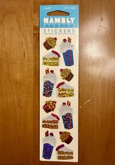 vintage hambly studios * prismatic ice cream soda & cake * binder stickers -nip