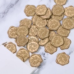 30 Pcs Olive Branch Style Wax Seal Stickers Self-Adhesive Wedding Invitation