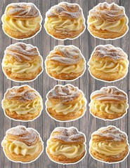 Cream Puff Vinyl Die Cut Stickers Set Scrapbooking Laptop Water Bottle