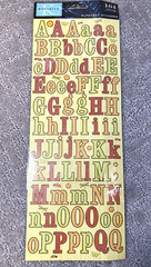 K & Co Alphabet Stickers Embeliishment Glitter Junk Journal 164 pcs