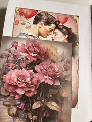 valentines junk journal scrapbook tassel pen clip 62 pages rabbit couple 1 sig