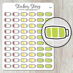 Energy Battery Tracker Stickers