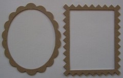 {5} FRAME VARIETY – Bare Picture Frame Chipboard Die Cuts – 1 of Each Design