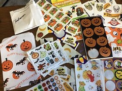 Lot of Vintage Halloween Stickers – Eureka Hallmark AGC Sandylion Partial Pages