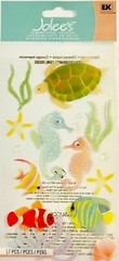 TROPICAL FISH Clown Angel Fish Sea Horse Turtle Ocean Jolee’s Vellum Stickers