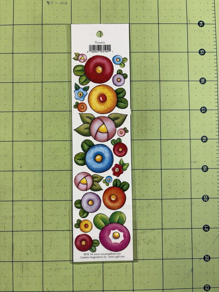 Mary Engelbreit Vintage Flower Stickers, New Old Stock, 1980’s-1990’s, Sealed
