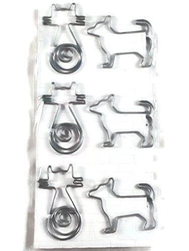 Dog & Cat Silver Metal Decorative Paper Clips