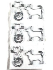 Dog & Cat Silver Metal Decorative Paper Clips
