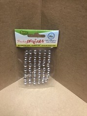 DARICE Self Adhesive Stones-Jewels-Gems CLEAR/SILVER- 1/4″ 48PC SET