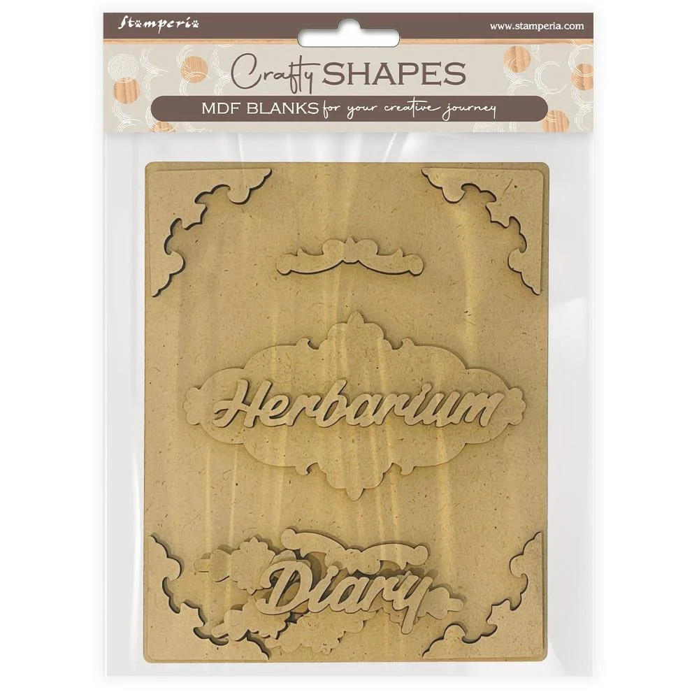 Stamperia Crafty Shapes – Herbarium Silvae Diary Cover, KLSM75