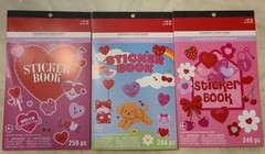 VALENTINE’S DAY STICKER BOOK LOT OF 3 NEW