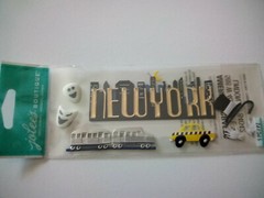 Crafts Stickers Jolee’s New York Title City Scene Masks Cab Hat Cane Gloves Bus