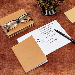 24 Pack Kraft Paper Notebooks, Unlined Blank Sketch Journals Bulk for Kids,