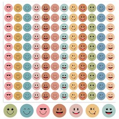 7200Pcs Happy Smile Face Stickers, Boho Mini Smiley Face Stickers Classroom T…