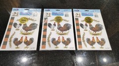 vintage Tulip rub on transfer Roosters lot of 3 packages vintage 2002