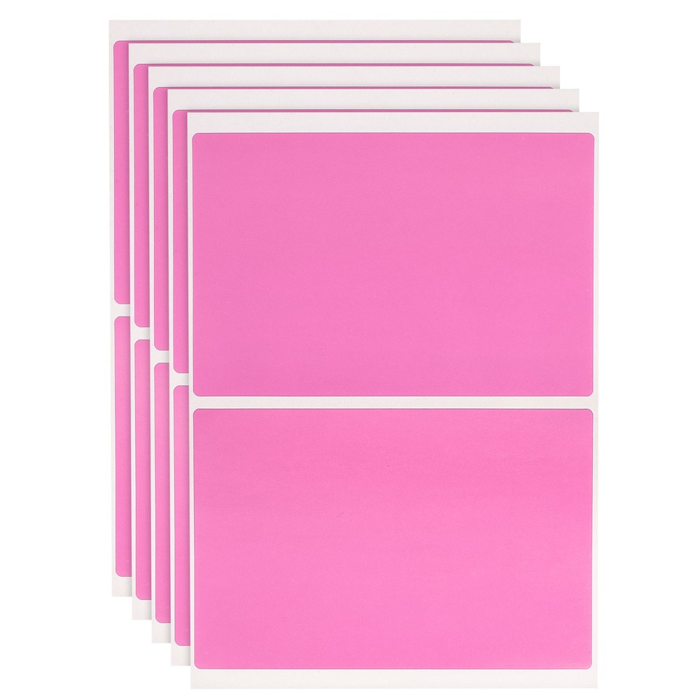 120 Sheet Pink Label Stickers 3 x 2 Inch Rectangle Coding Labels for Office