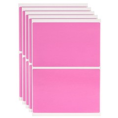 120 Sheet Pink Label Stickers 3 x 2 Inch Rectangle Coding Labels for Office