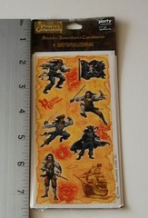 Lot of 4 Party Express Pirates of the Caribbean Sticker Packs, 4 Sheets Per Pack