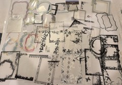120pcVintage Gothic Transparency Overlay Ephemera LotJunk Journal Vellum Acetate