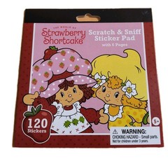 2024 Strawberry Shortcake Retro 120 Scratch & Sniff Sticker Pad 6 Pages 🆕🆓Ship