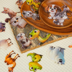 50Pcs Cute Animal Transparent Stickers Pack for Scrapbook Party Favors