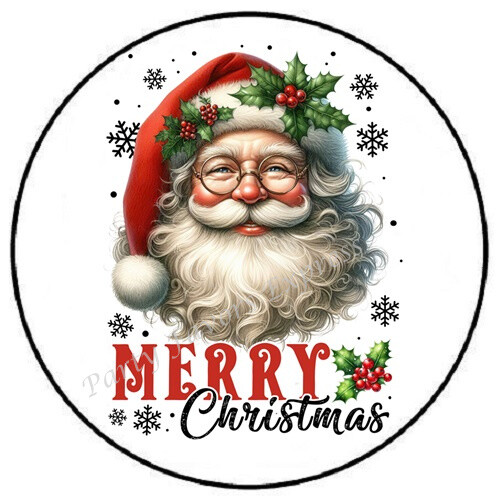 MERRY CHRISTMAS VINTAGE SANTA CLAUS ENVELOPE SEALS LABELS STICKERS PARTY FAVORS