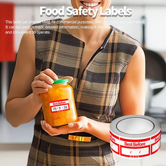 200 pcs Best Before Date Stickers Roll Erasable Pen Labels