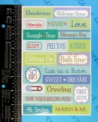 Baby Boy Words & Phrases Sticker Sheet