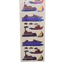 Sandylion Ships Boats Mylar Foil Vintage Stickers New Old Stock