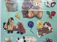 Vintage 80s American Greetings Forget Me Not Cut Animal Stickers – New Old Stock