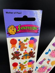 Vintage Sticker Collection Sandylion Holographic 90s Mother Of Pearl Birthday