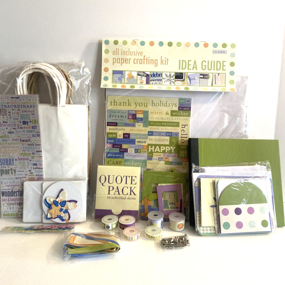 Colorbok Paper Crafting Kit Bags Bows Boxes Tags Cards Envelopes Scrapbook