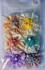 PRIMA FLOWERS LACE CROCHET, FABRIC, SATIN FOR SCRAPBOOKING WEDDINGS HAIR ECT…