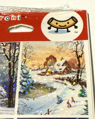 Hallmark Stickeroni Stickers Christmas Winter Farm Church Greeting Card 2 Sheets