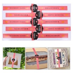 100pcs Stickers Self Adhesive Stickers Pastry Seal Sticker Labels Stickers Ca…