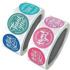1.5″/1″ Thank You Stickers for Small Business Self-Adhesive Waterproof Stickers