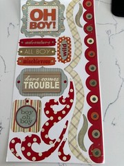 Cosmo Cricket Card Stock Sticker «Oh Boy!» All Boy Mischievous Wild Scrapbooking