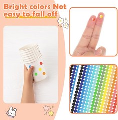6720 PCS Color Coding Dot Stickers Round Labels 20 Colors for Office Classroom