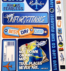 Reminisce Family Vacation Travelers Cardstock Stickers 2012 Rare Scrapbook 12”