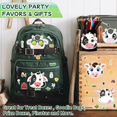 Cow Stickers 24 Pcs Make-A-Face Mix and Match Sticker Sheets for Kids Cute Cow P