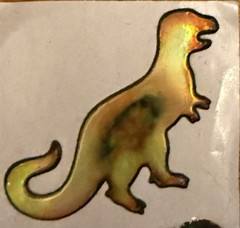 Vintage Oilies Liquid Crystal Changing Dino / Unicorn Stickers 80s/90s Touch Me