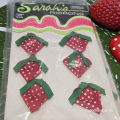 Strawberry Strawberries Themed Lot Stickers,Note Holder,pin and Ribbons.
