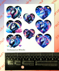 Midnight Unicorns Sticker Sheet