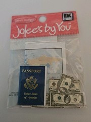RARE JOLEES BY YOU PASSPORT MONEY MAP EMBELLISHMENT SCRAPBOOKING TRAVEL STICKERS