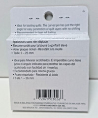 Dritz Coil-Less Curved Safety Pins 50/Pkg Nickel Plated