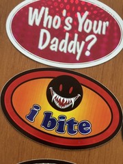 Vintage Lot Of 15 90s Attitude Stickers Wild Bad Dog Freak Bumper Vending Oval