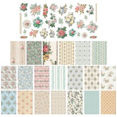 Tim Holtz TH94122 IdeaOlogy Worn Wallpaper Scraps 49/Pkg