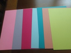 CREATIVE MEMORIES – 8 1/2 x 11 PAPER – 18 VARIOUS COLORS – 25 SHEETS – NEW